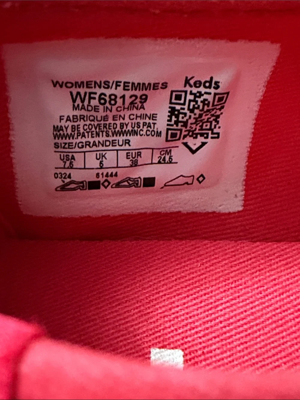 Keds women’s Mary Jane Canvas Sneaker in Coral Red 7.5